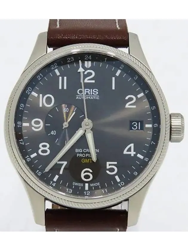 01 748 7710 4063 Big Crown ProPilot GMT Small Second Automatic Men s Leather Band Watch