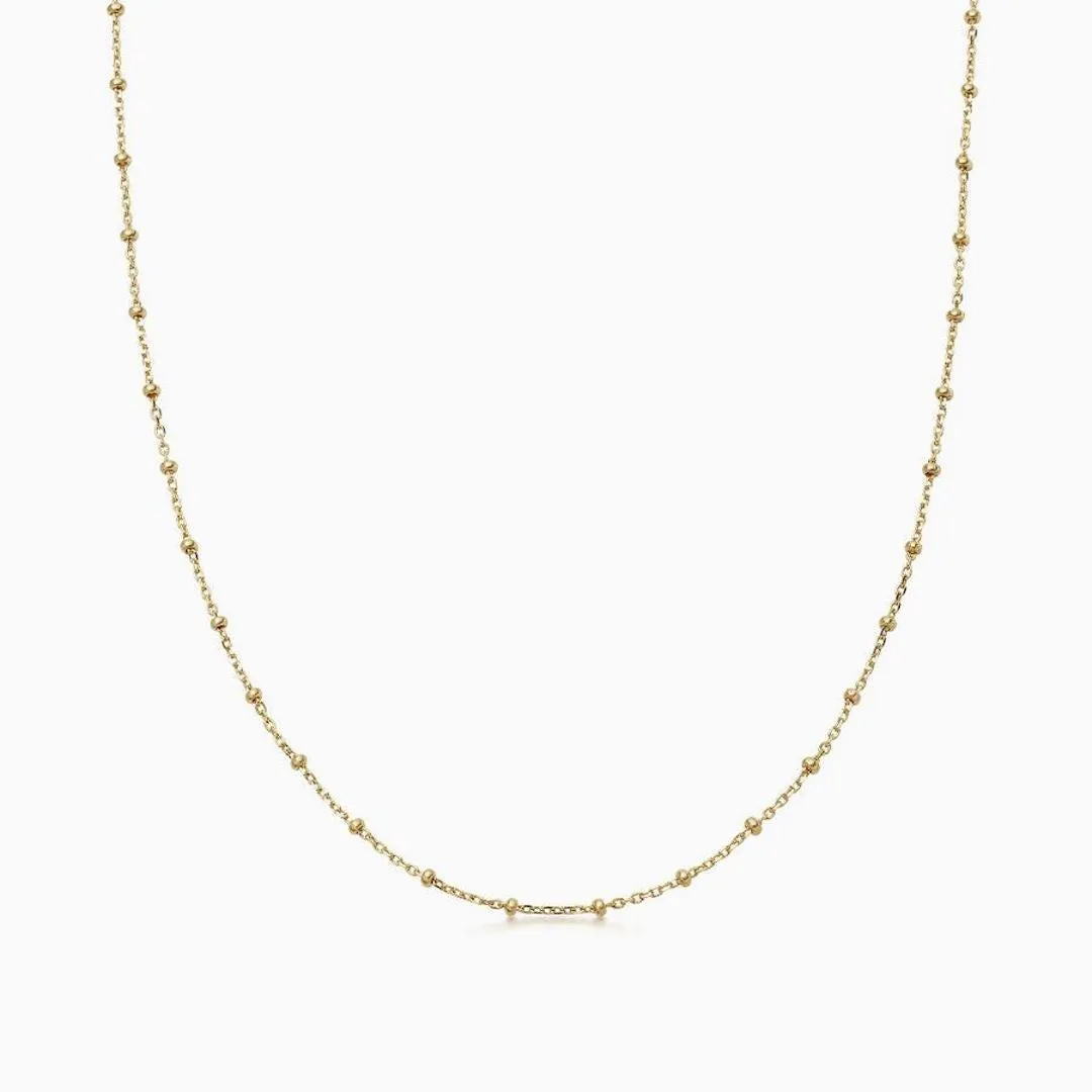 18KYG Gold Spherical Chain 20"L