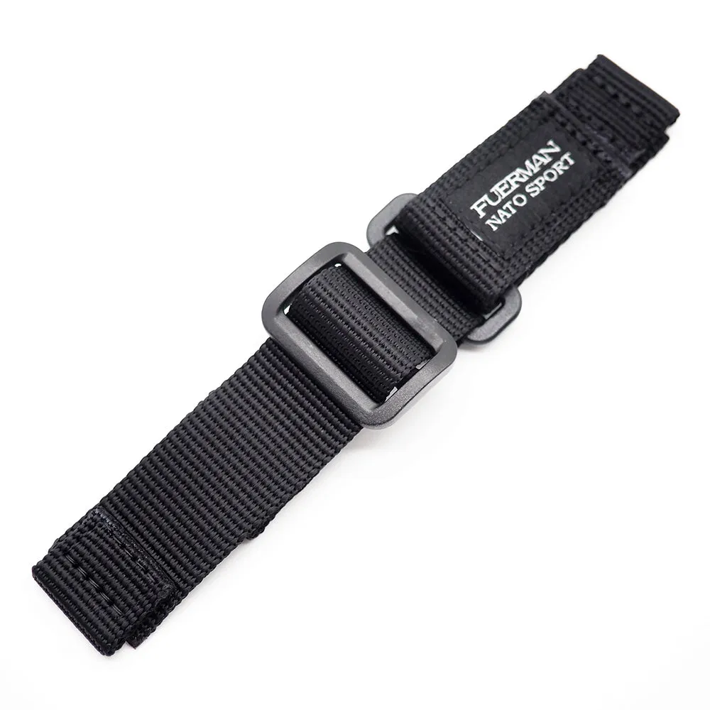 20mm, 22mm Nylon Sport Velcro Watch Strap, Army Green / Black / Blue