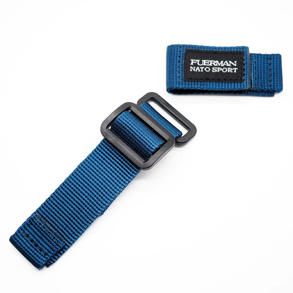 20mm, 22mm Nylon Sport Velcro Watch Strap, Army Green / Black / Blue