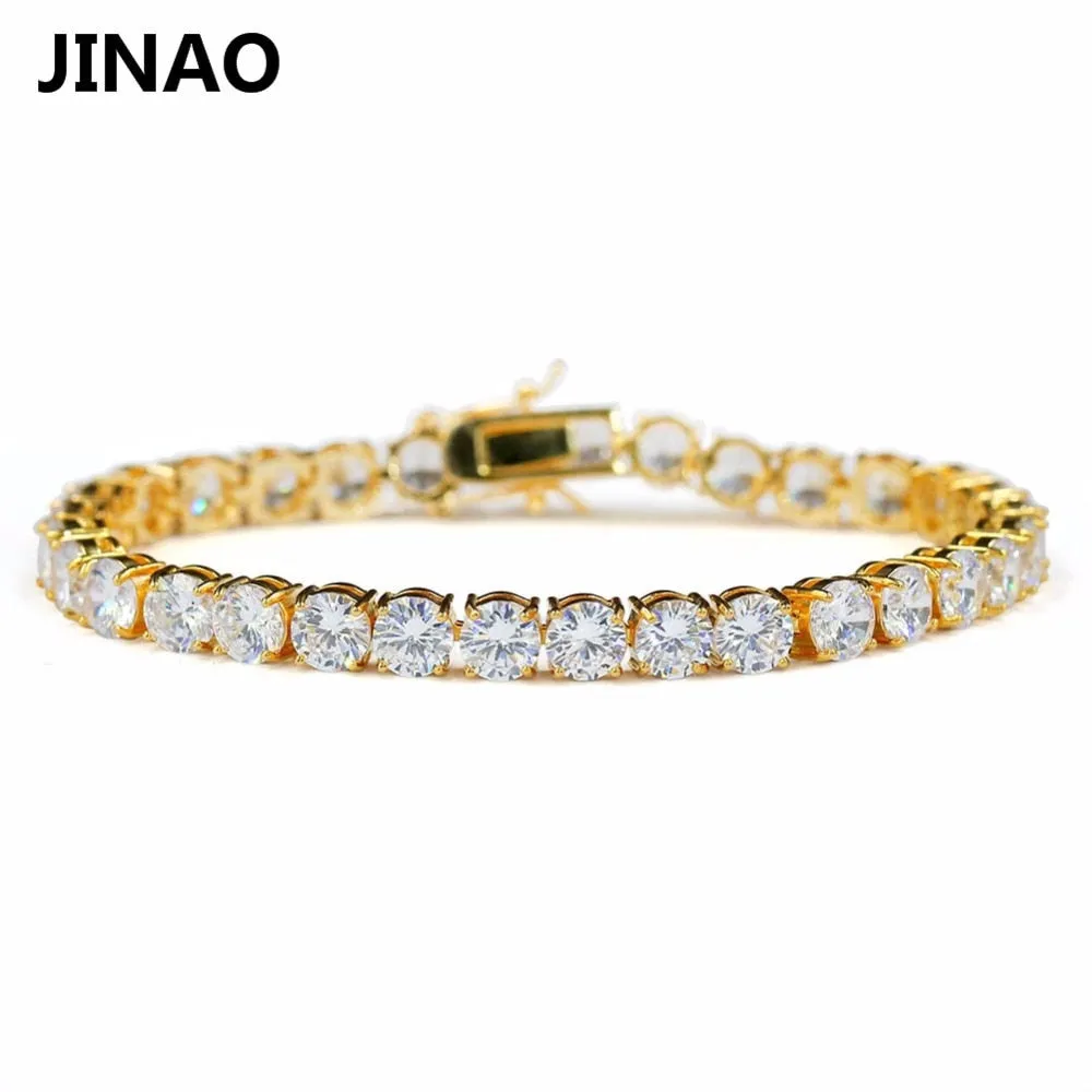 4mm 5mm Men's AAA Cubic Zircon