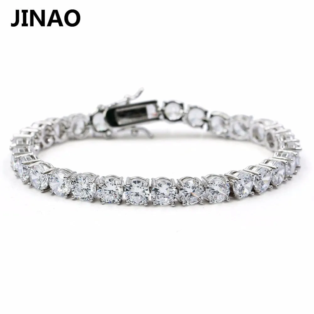 4mm 5mm Men's AAA Cubic Zircon