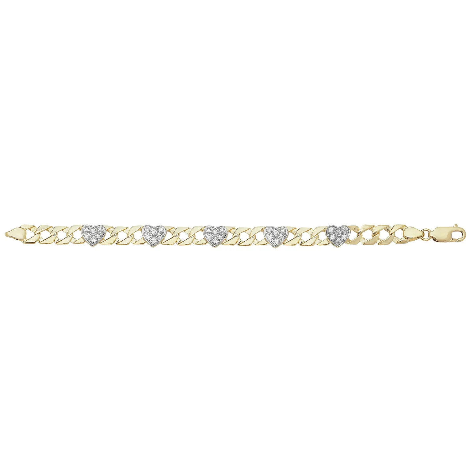 9ct Gold Baby Hearts Bracelet