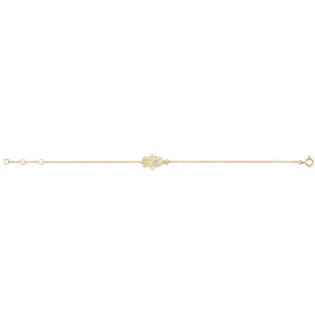 9ct Gold Hamsa Ladies Bracelet