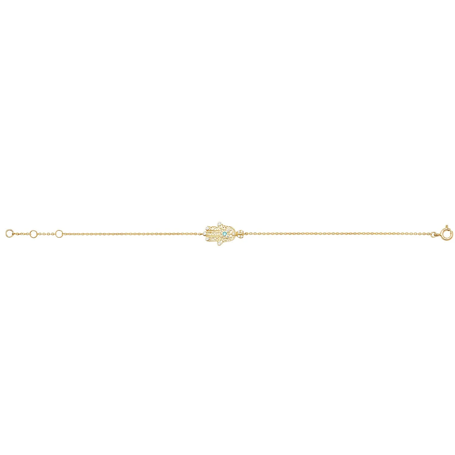 9ct Gold Hamsa Ladies Bracelet