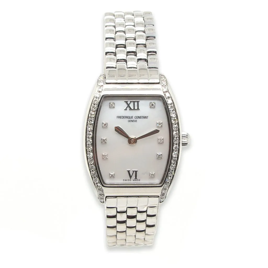 A Frederique Constant Diamond-set Steel Ladies Quartz Bracelet Watch, 2007