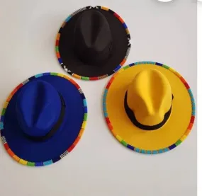 A set of three beaded handmade fedora hats with free shipping world wide