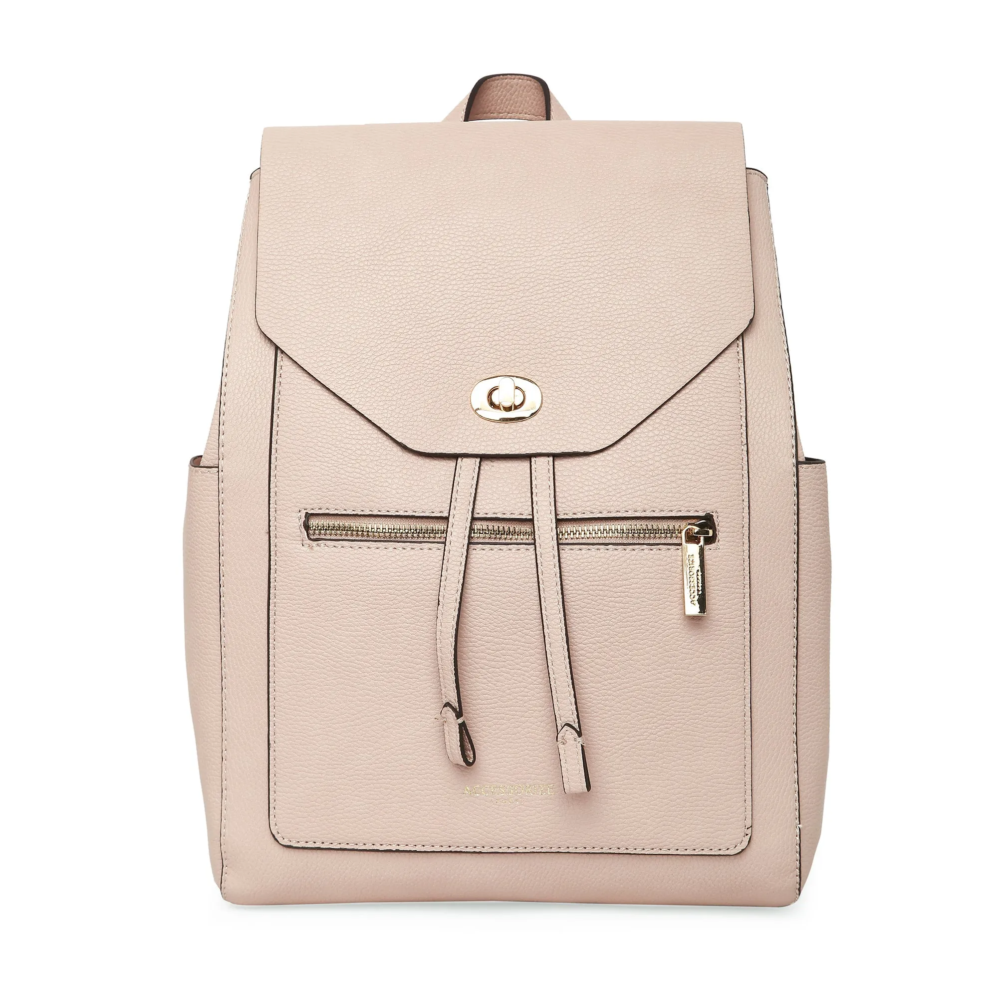 Accessorize London Women'S Faux Leather Pink Nikki Backpack
