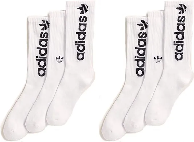 Adidas Mens 6 Pack Athletic Crew Socks