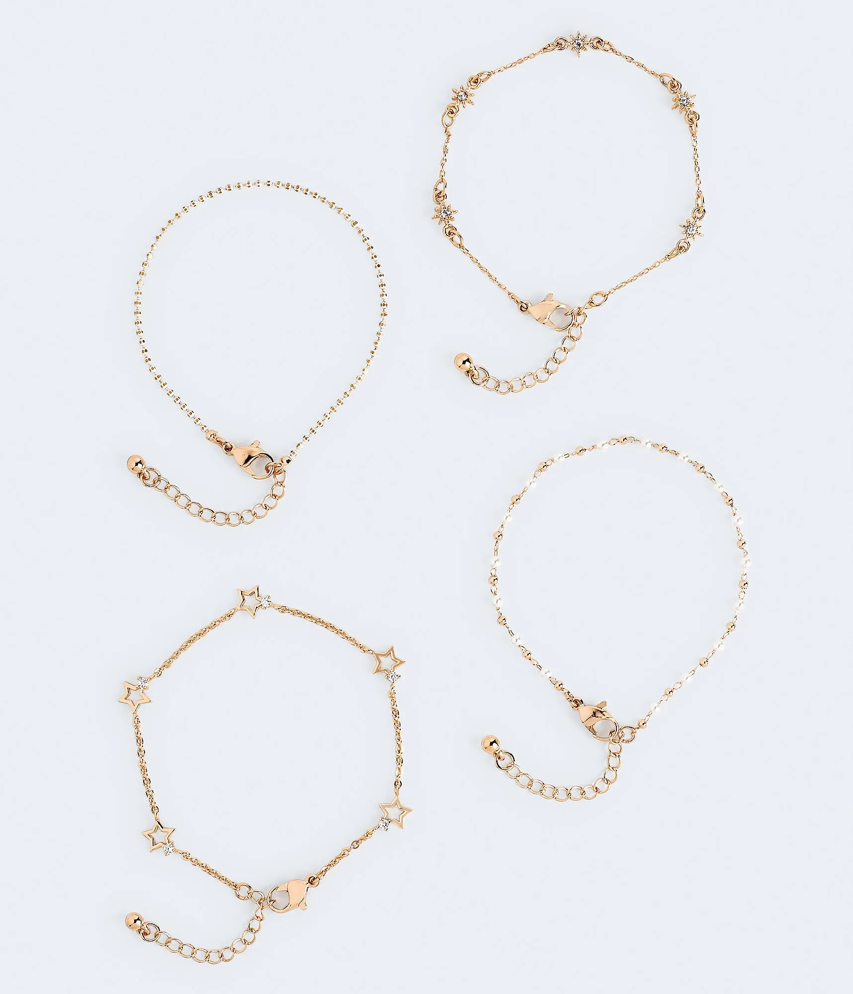 Aeropostale Cubic Zirconia Star Bracelet 4-Pack