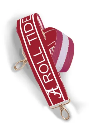 Alabama Reversible Patterned Shoulder Strap - Red