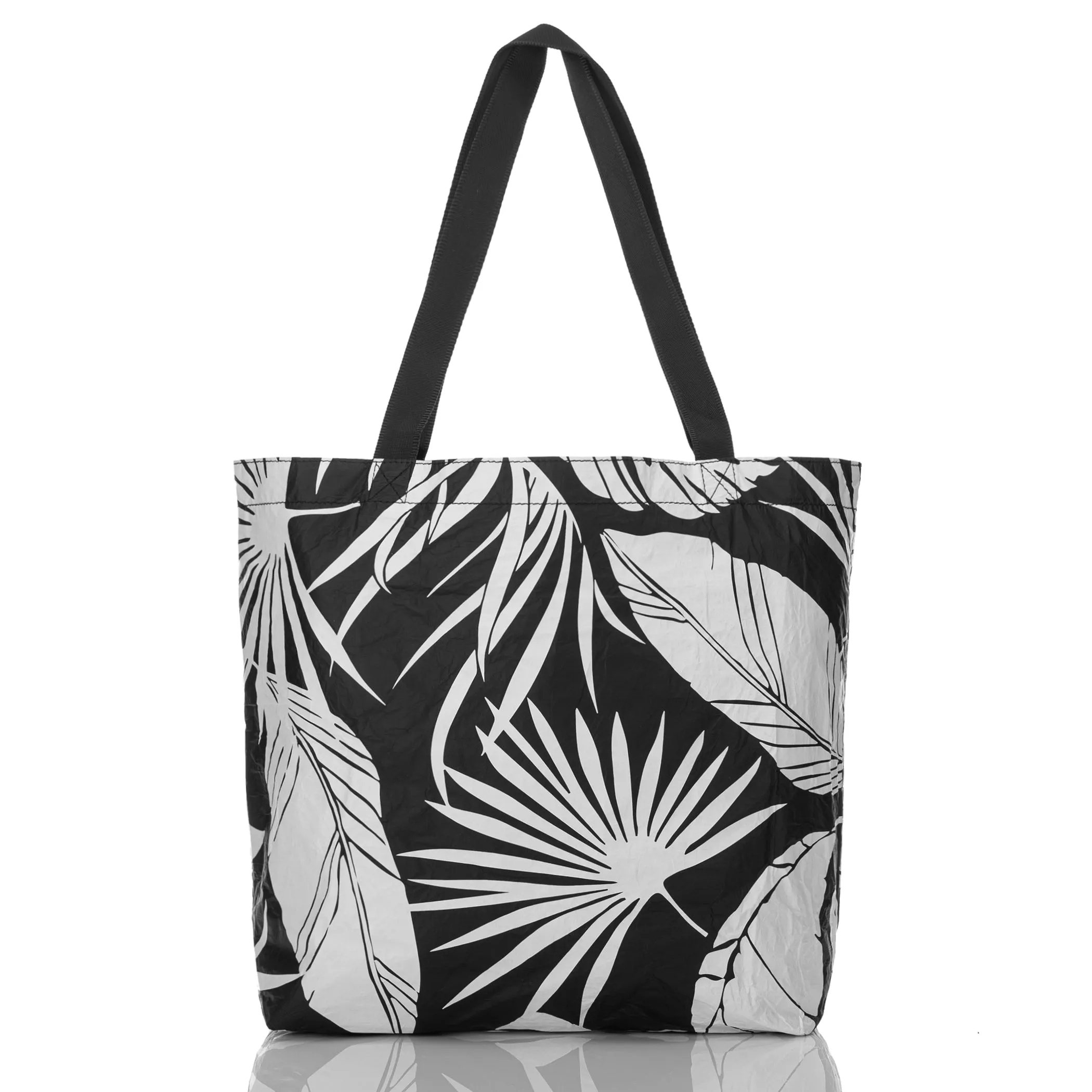 ALOHA Le Palm Reversible Tote / White & Black