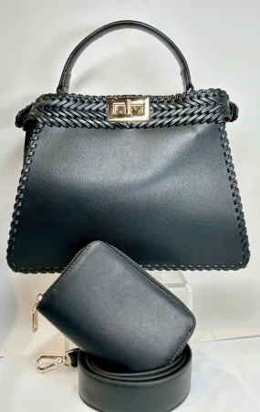 Amelia - Black Handbag Set