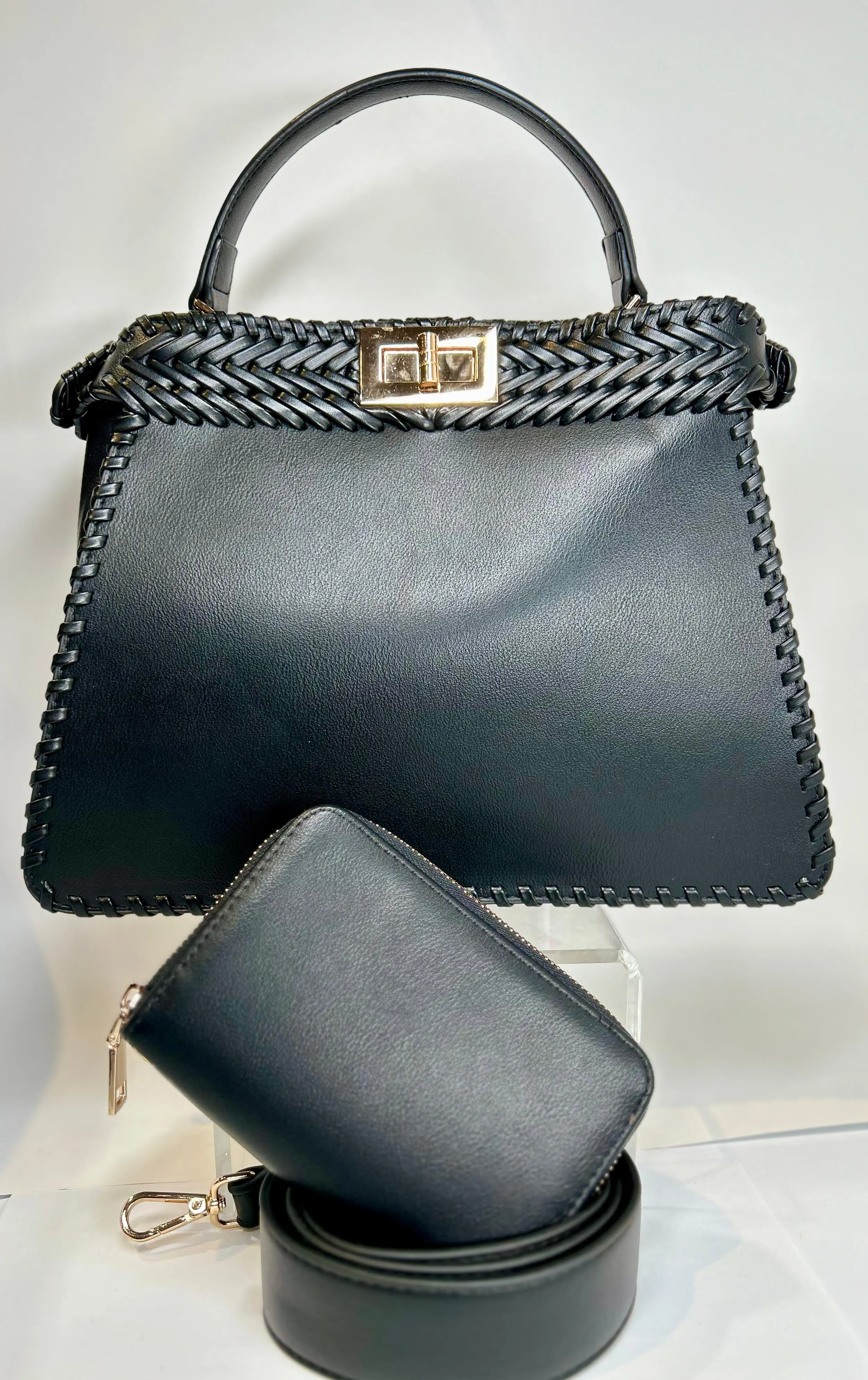 Amelia - Black Handbag Set