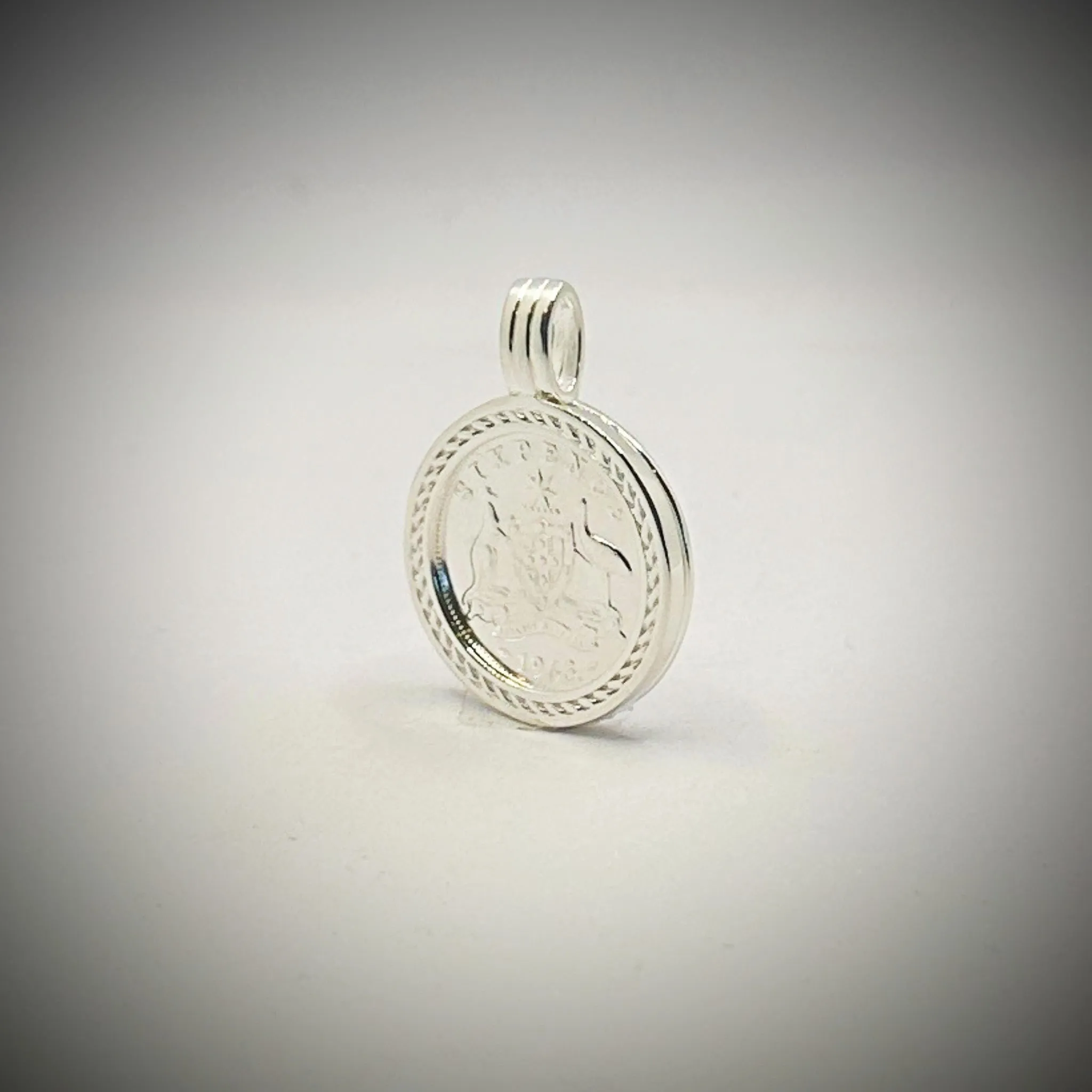Australian Sixpence Sterling Silver VS Pendant