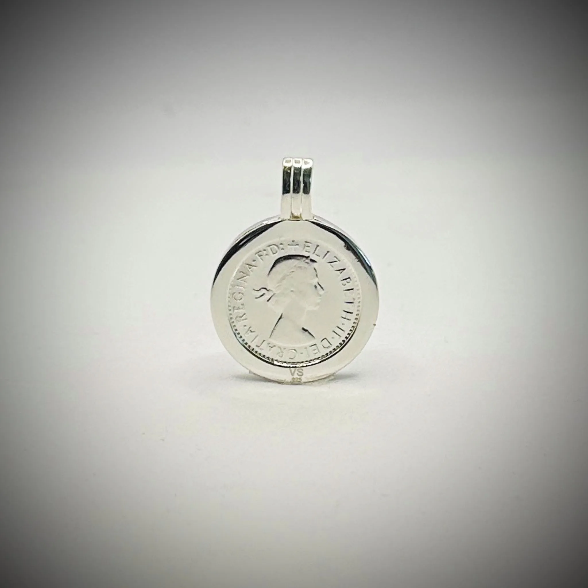 Australian Sixpence Sterling Silver VS Pendant