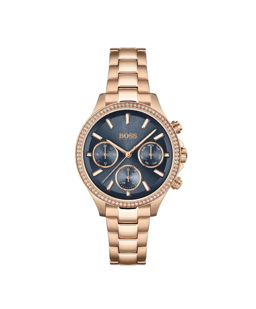 Boss Ladies Hera Carnation Gold Ip Bracelet Watch