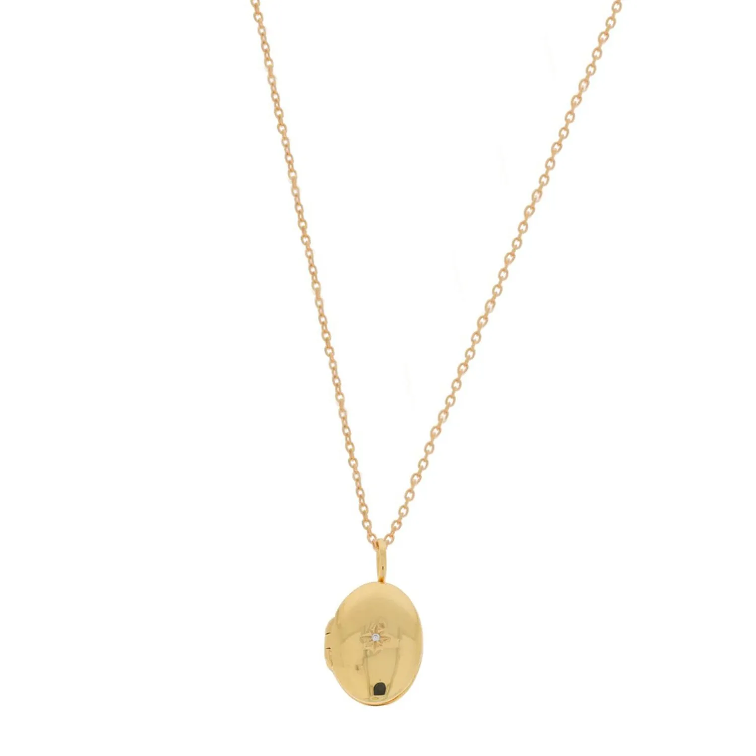 Burren Jewellery Secret Garden Pendant Locket Necklace, Gold