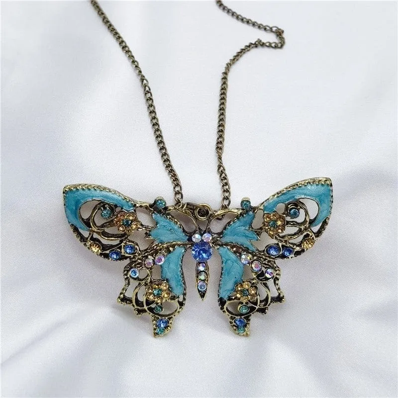 Butterfly Necklace Vintage Hollowed-out Necklace Valentine's Day Gifts
