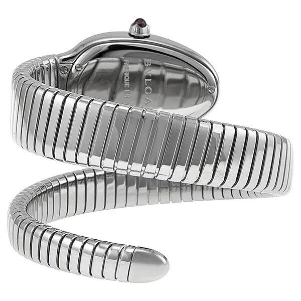 Bvlgari Serpenti Silver Dial Stainless Steel Diamond Ladies Watch SP35C6SDS-1T-L