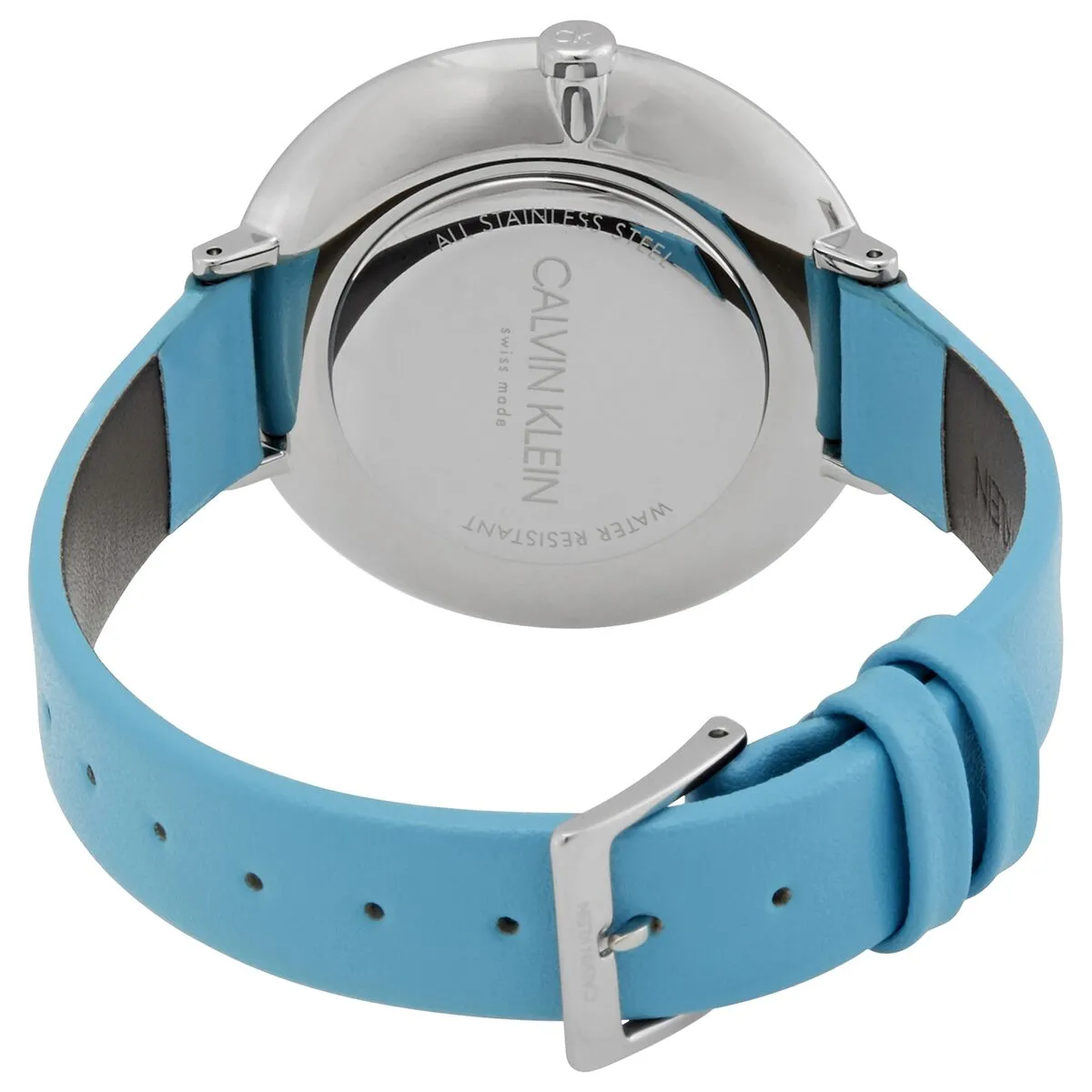 Calvin Klein Rise Quartz Silver and Turquoise Dial Ladies Watch K7A231VN
