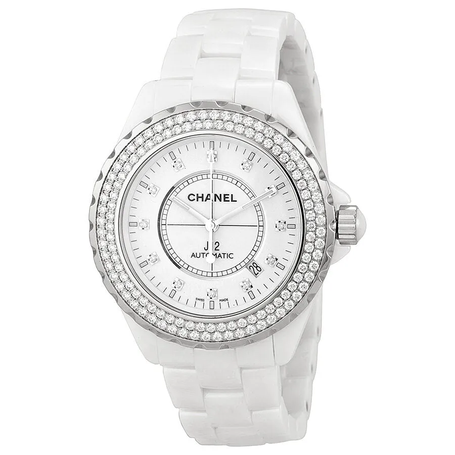 Chanel J12 Diamonds Date Automatic Ceramic Watch H2013