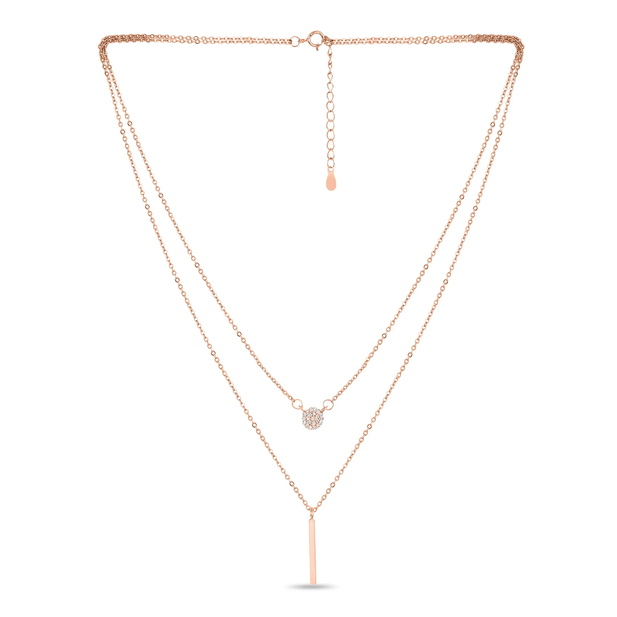 Circle and Bar Choker Necklace