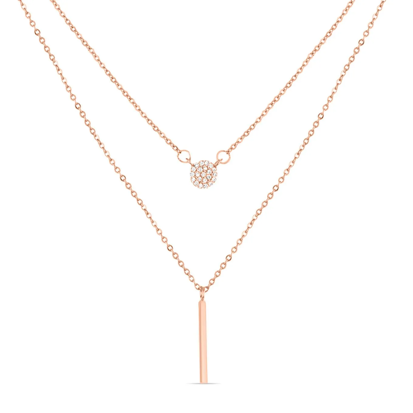 Circle and Bar Choker Necklace
