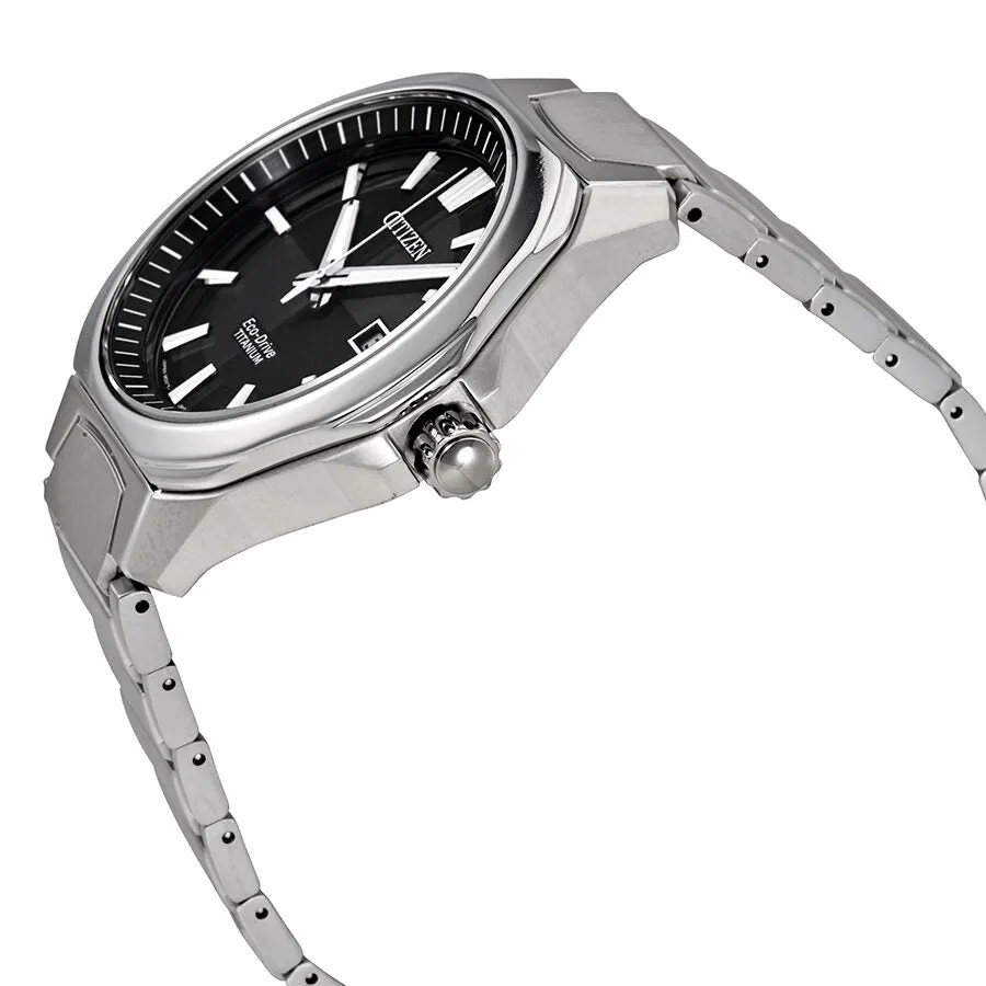 Citizen Eco-Drive Black Dial Men's Titanium Watch AW1540-88E