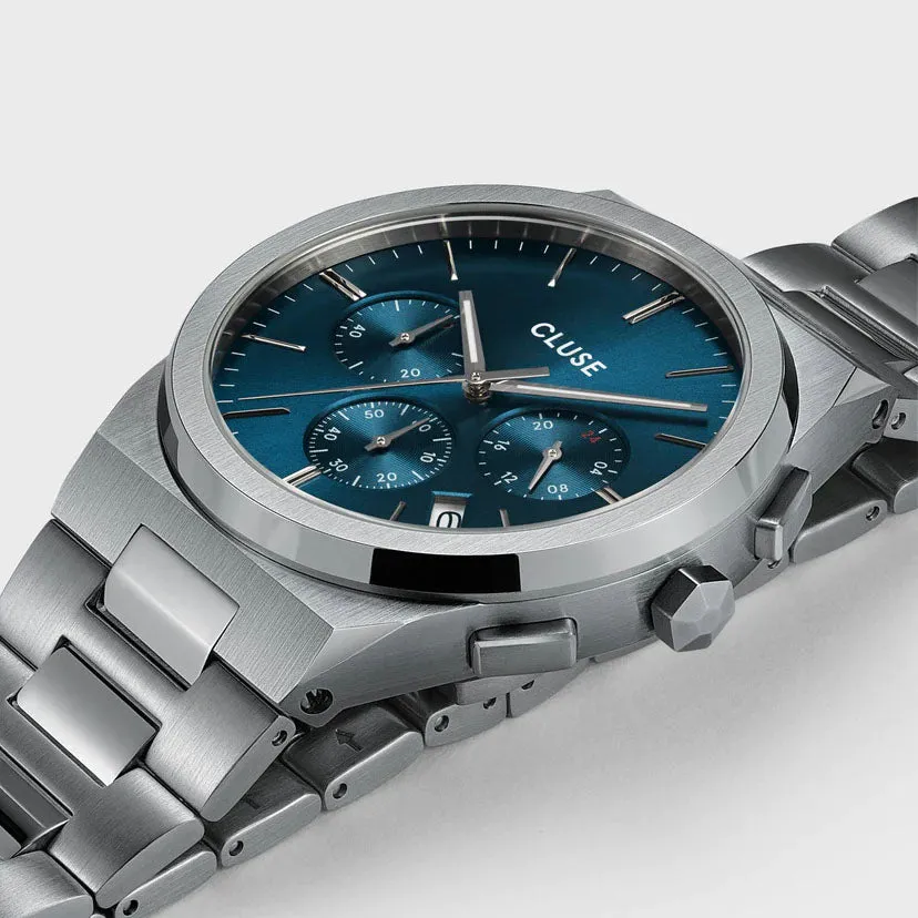 Cluse Vigoureux Chrono Blue Silver