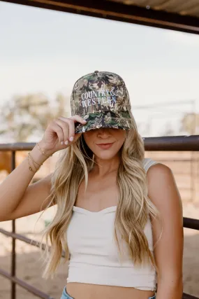 Country & Western Camo Trucker Hat