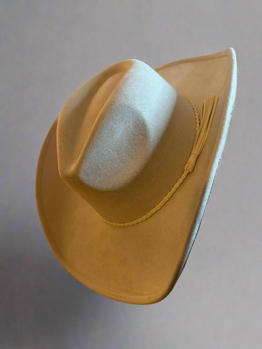cowboy hat / Cream western hat / Suede material