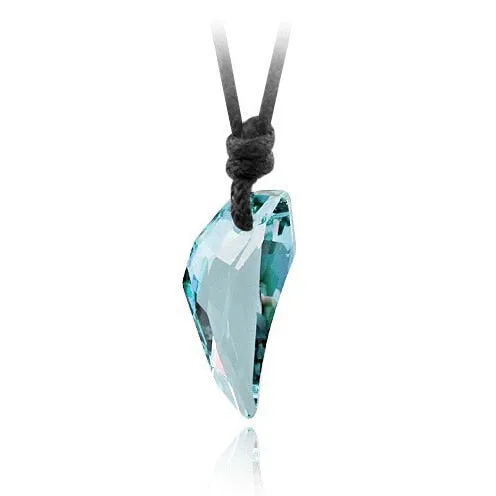 Crystal The teeth of the Wolf pendant chains  long Leather