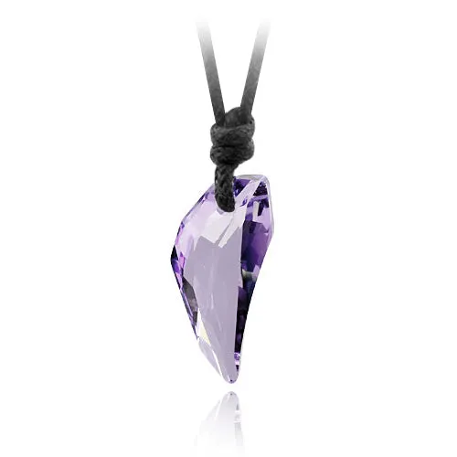 Crystal The teeth of the Wolf pendant chains  long Leather