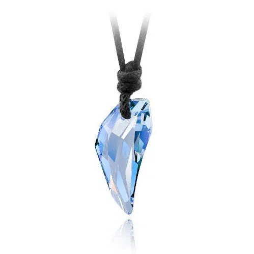 Crystal The teeth of the Wolf pendant chains  long Leather
