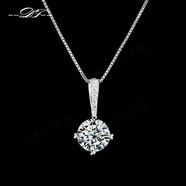 Cubic Zirconia Chain Pendants Necklaces