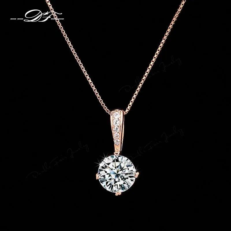 Cubic Zirconia Chain Pendants Necklaces