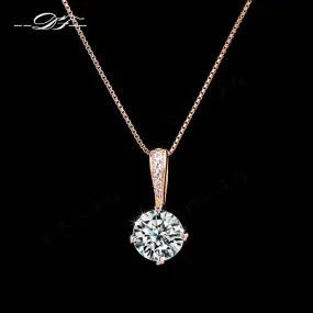 Cubic Zirconia Chain Pendants Necklaces