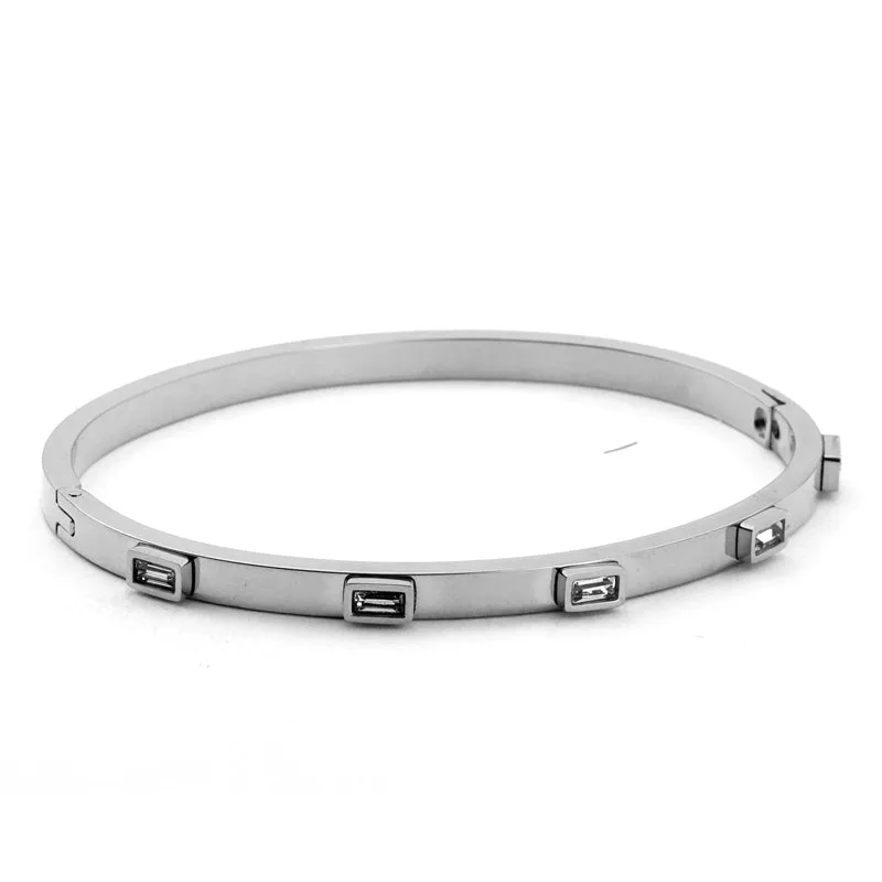 Cubic Zirconia Charm Bracelets Bangle