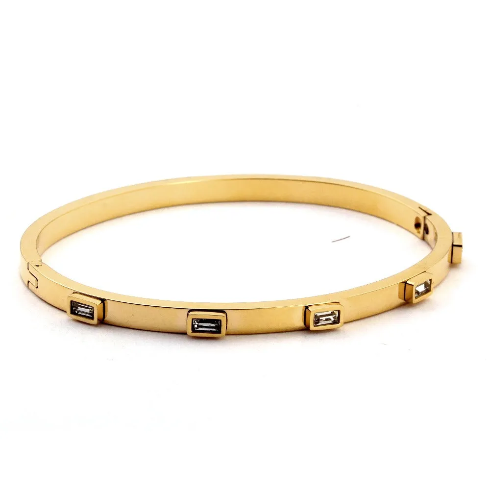 Cubic Zirconia Charm Bracelets Bangle