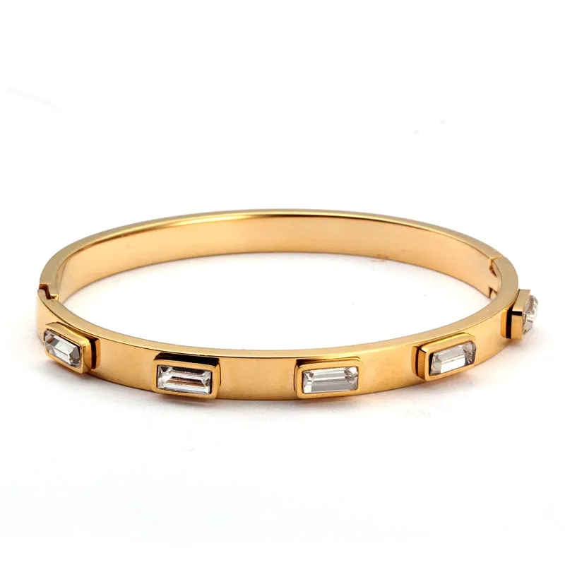 Cubic Zirconia Charm Bracelets Bangle