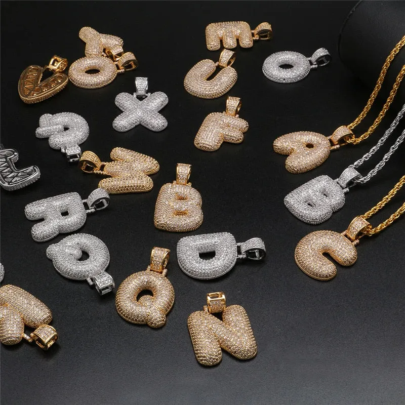 Custom Name Bubble Letters Pendant