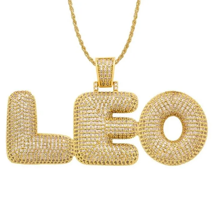 Custom Name Bubble Letters Pendant