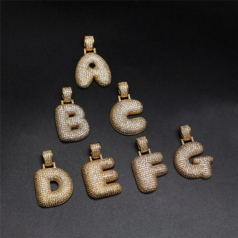 Custom Name Bubble Letters Pendant