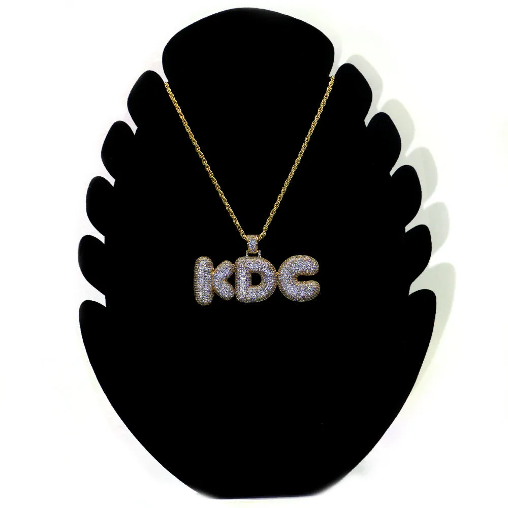 Custom Name Bubble Letters Pendant