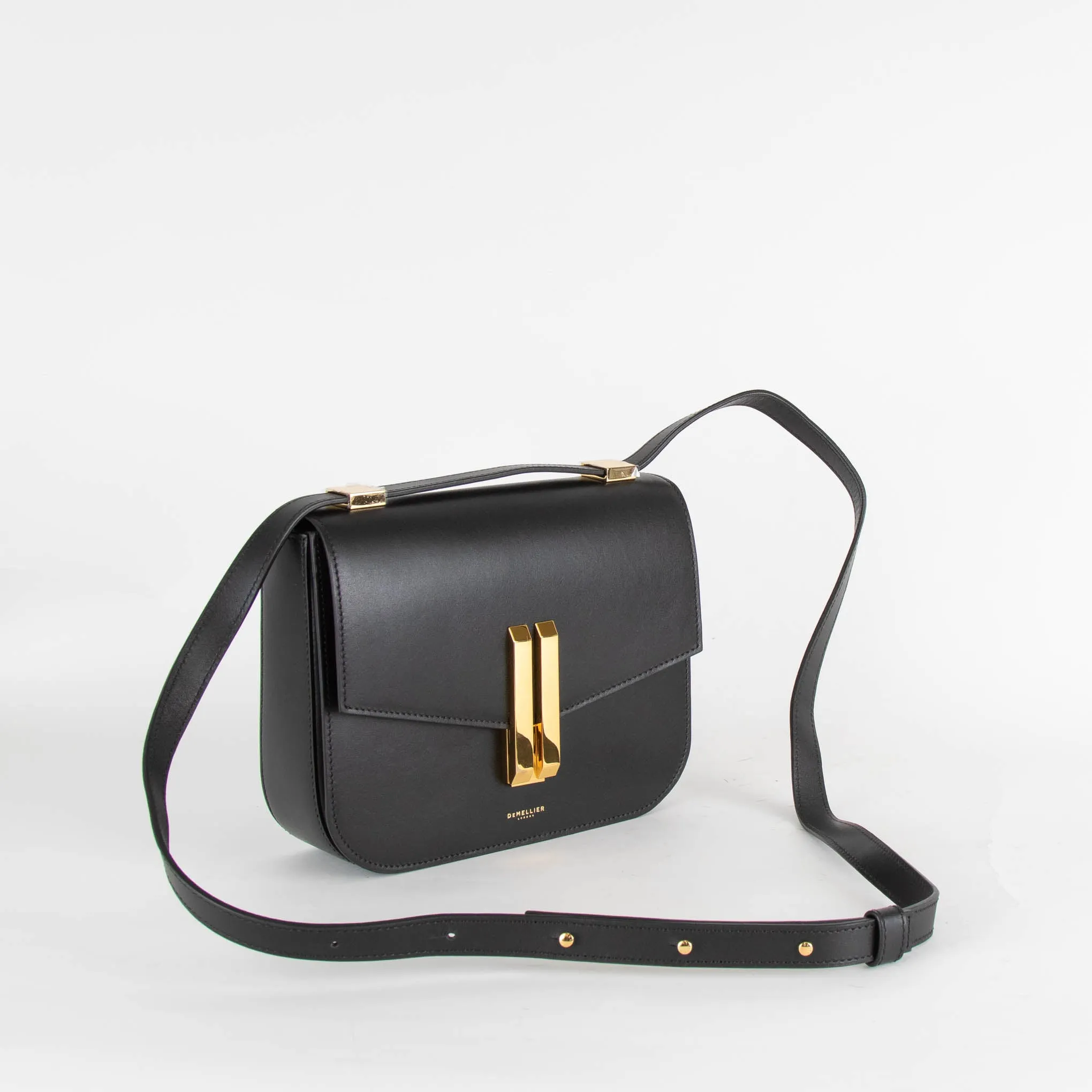 DeMellier Black Leather Structured Crossbody