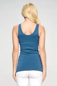 DENIM ONE SZ V or U Neckline Reversible Seamless Tank
