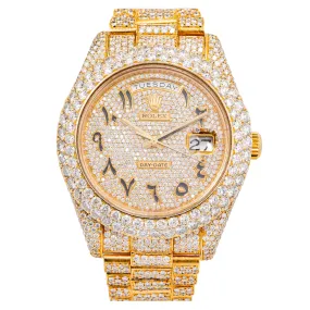 Diamond Rolex Day-Date 2 18k Yellow Gold 30ctw