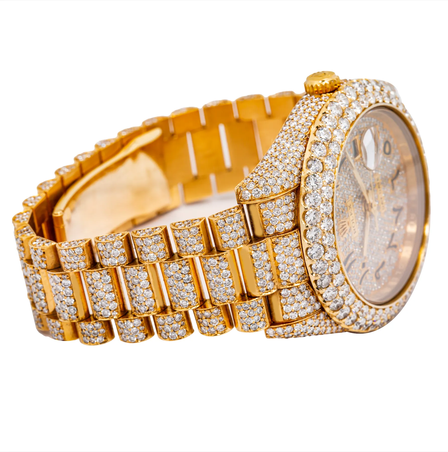 Diamond Rolex Day-Date 2 18k Yellow Gold 30ctw