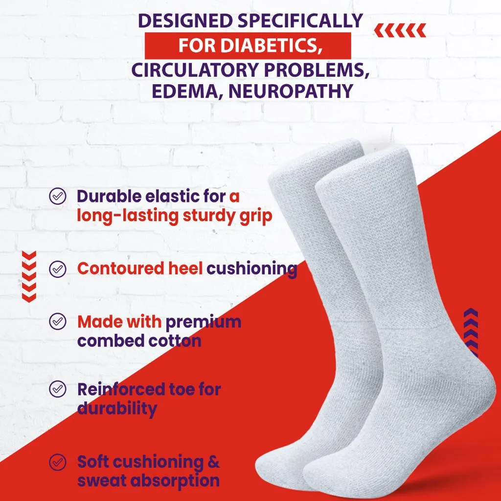 Diamond Star 12 PAIRS WOMEN'S COTTON DIABETIC CREW SOCKS WHITE SIZE 9-11